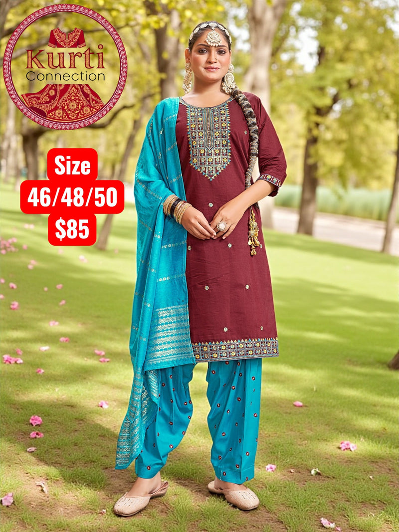 Queen : rayon patiala suit