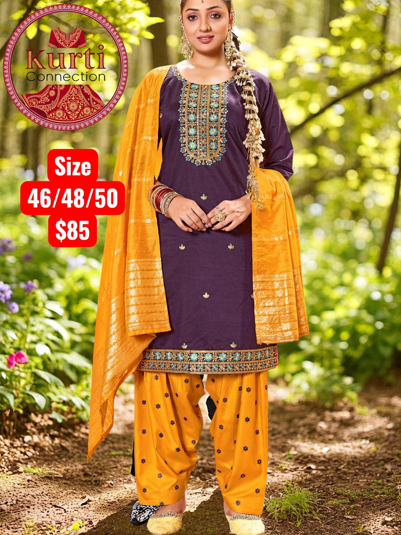 Queen : rayon patiala suit