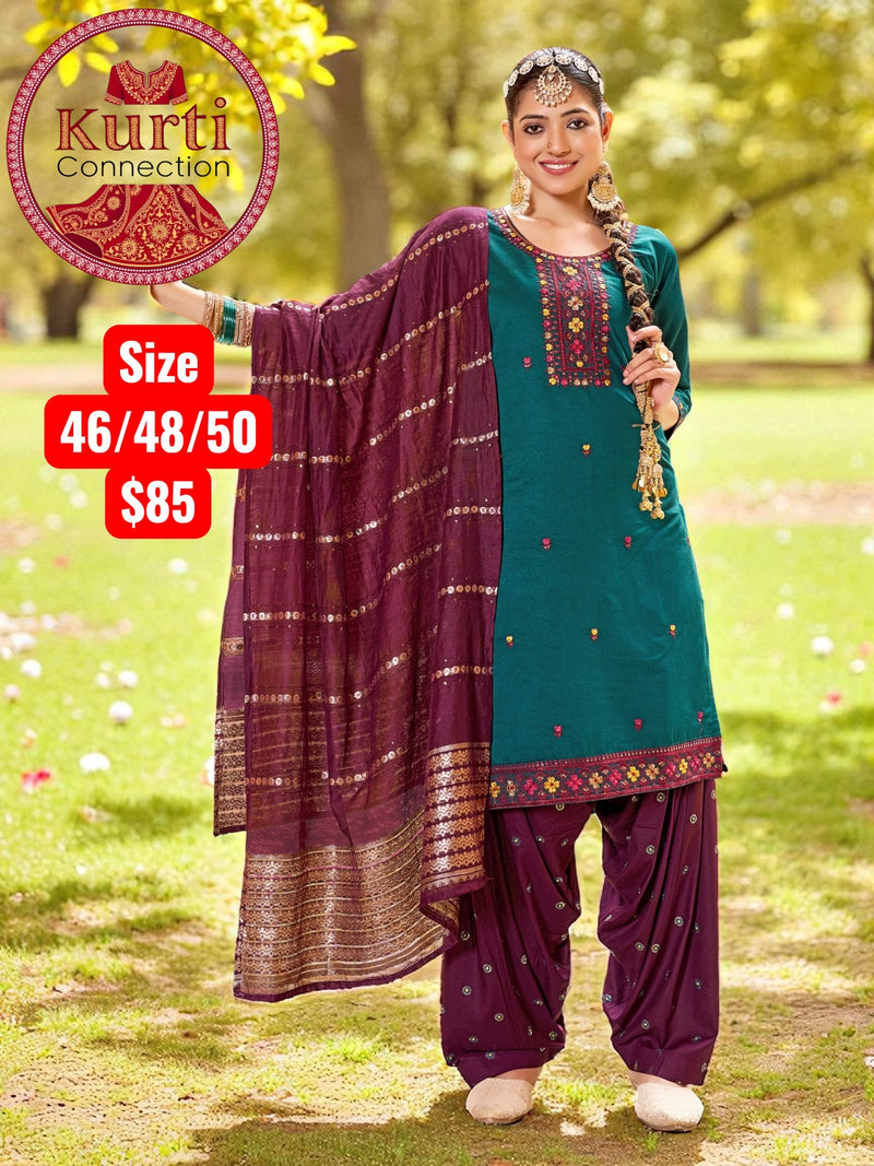 Queen : rayon patiala suit