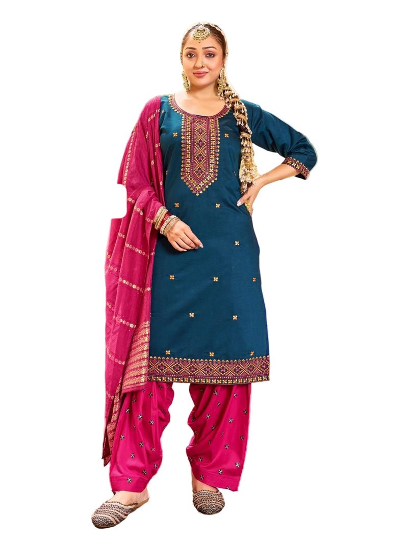 Queen : rayon patiala suit