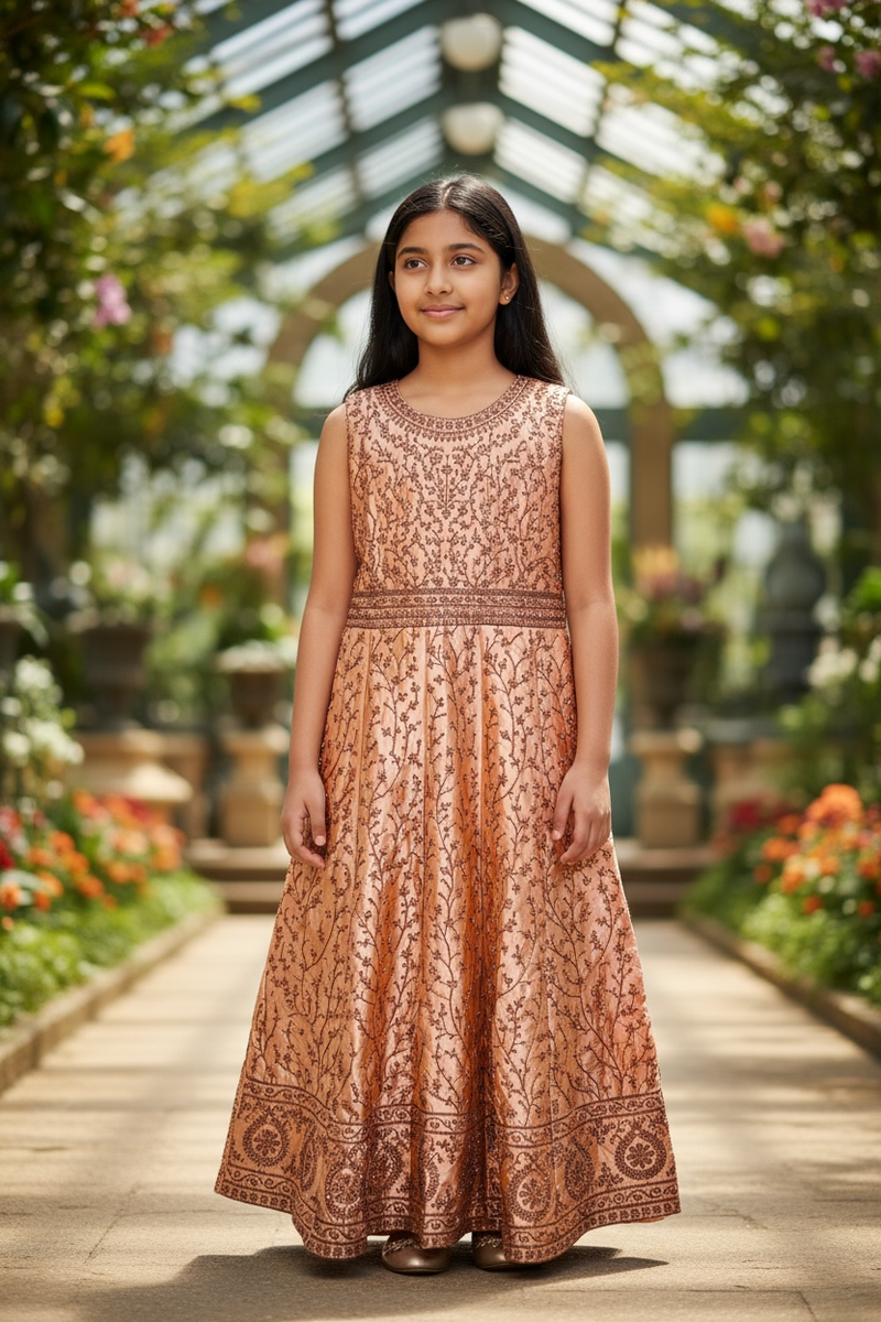 Party wear long dress for girls