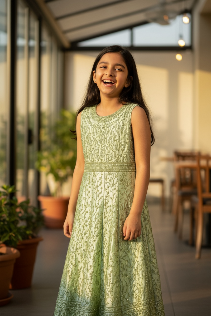 Party wear long dress for girls