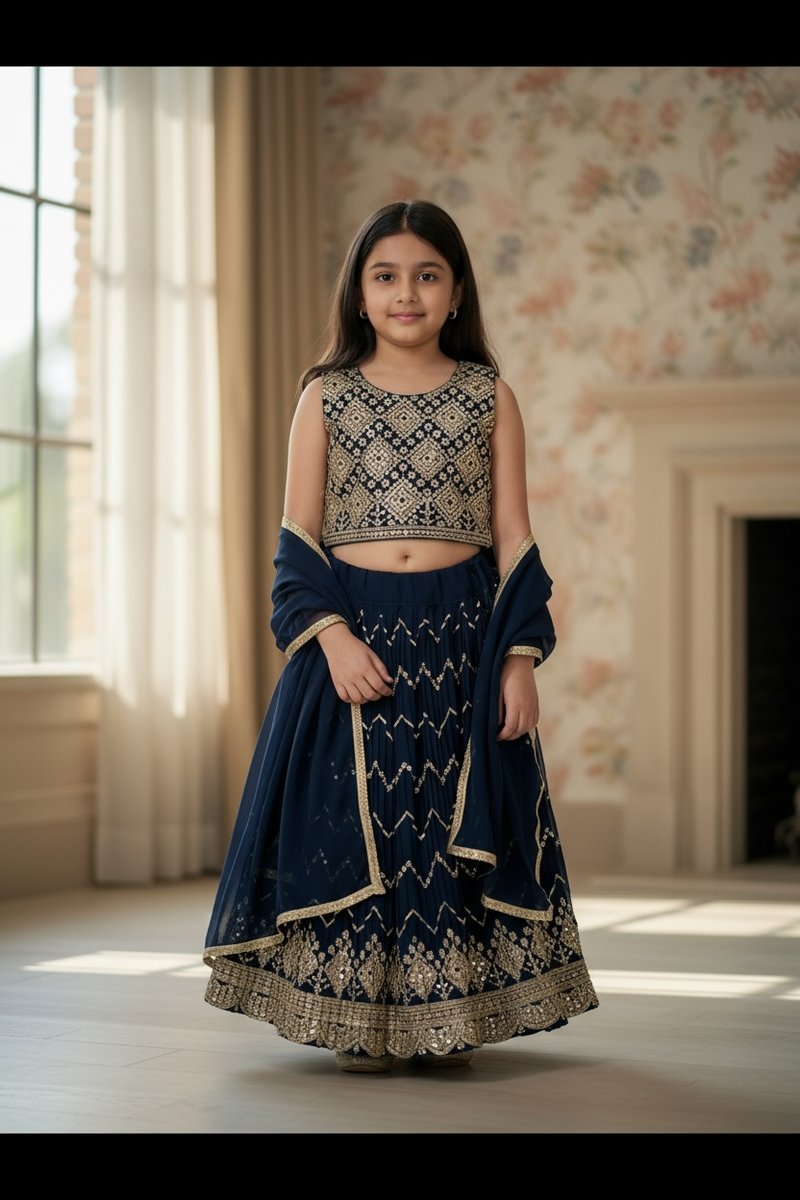 Girls Lehenga Choli - Kids Traditional Ethnic Set