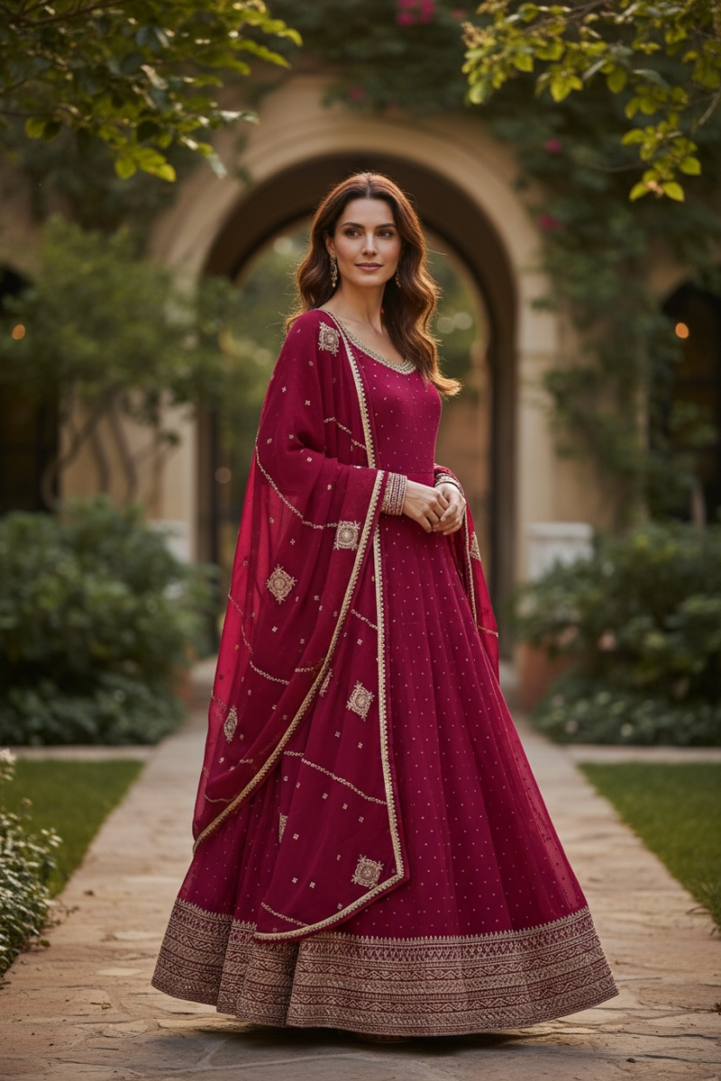Leela: Long Anarkali dress