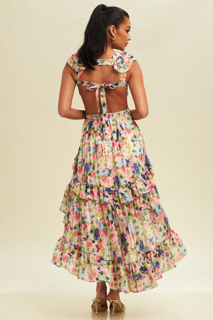 Summer fiesta floral dress
