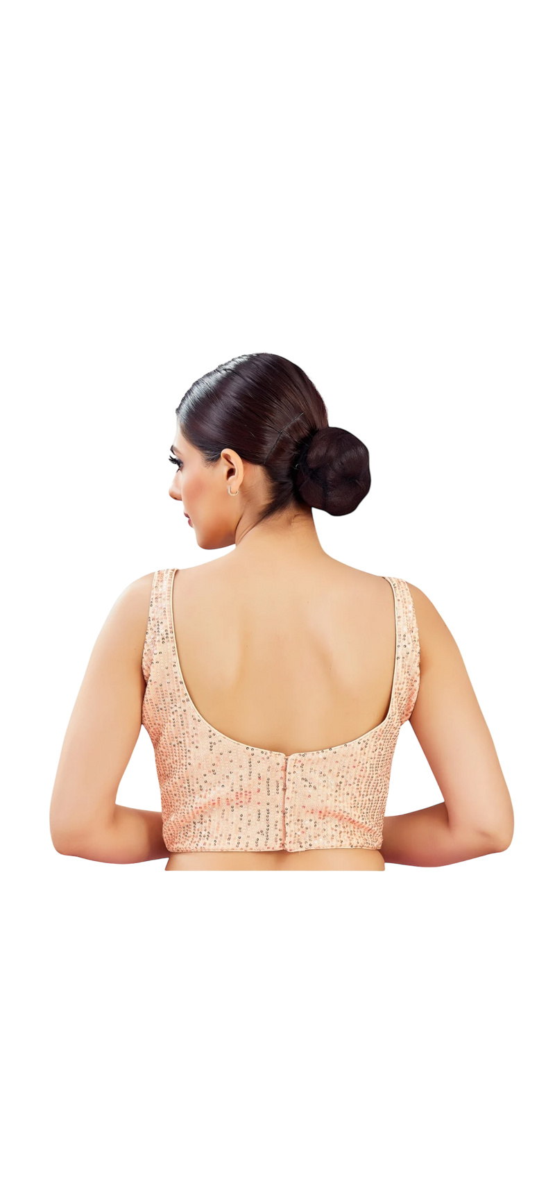 Peach sequin blouse