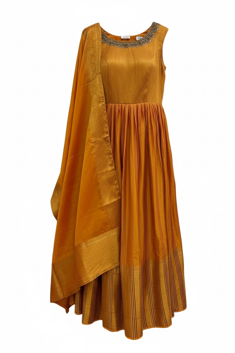 Silk Anarkali suit