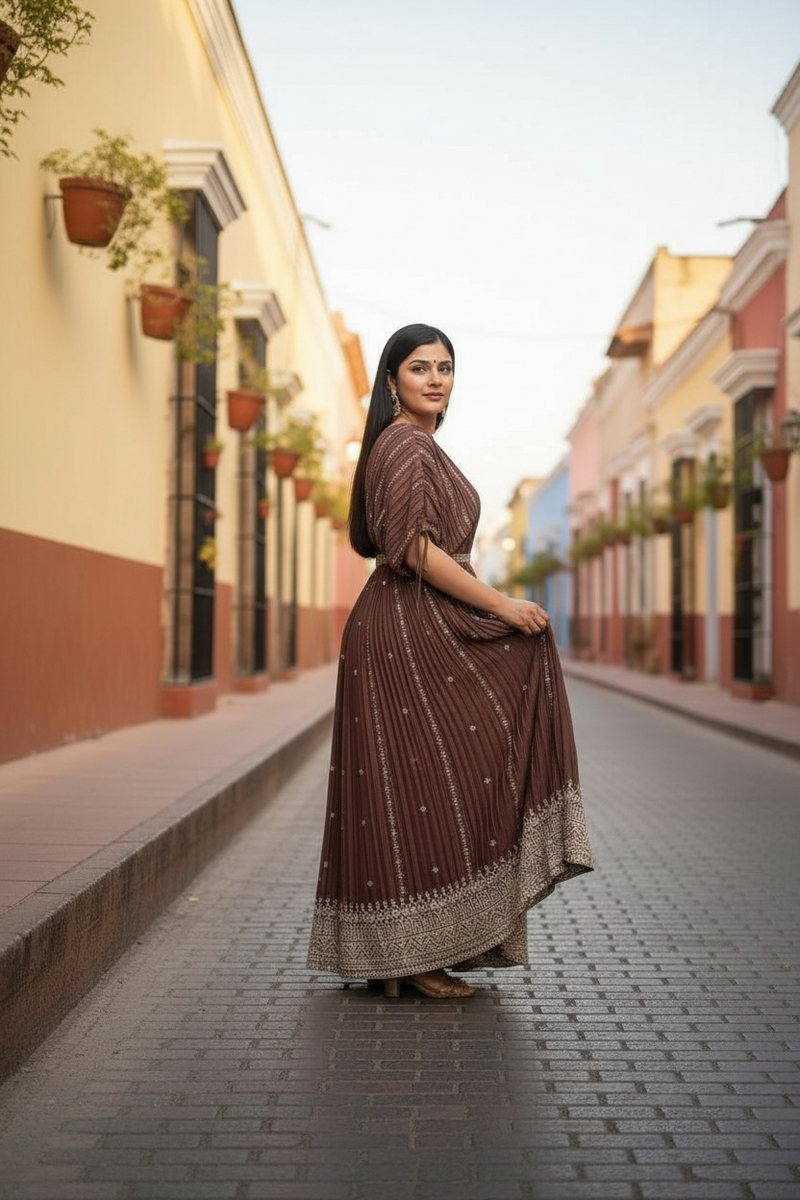 Indo western gown