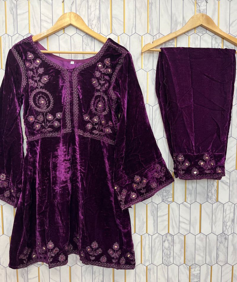 Velvet salwar suit