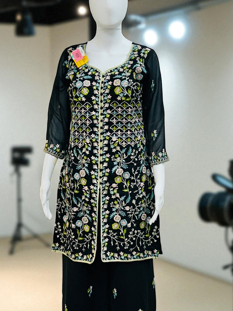 Short kurti with Plazzo set