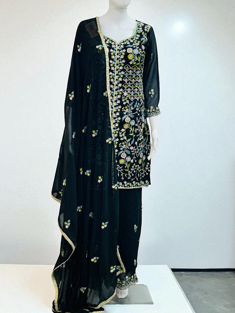 Short kurti with Plazzo set