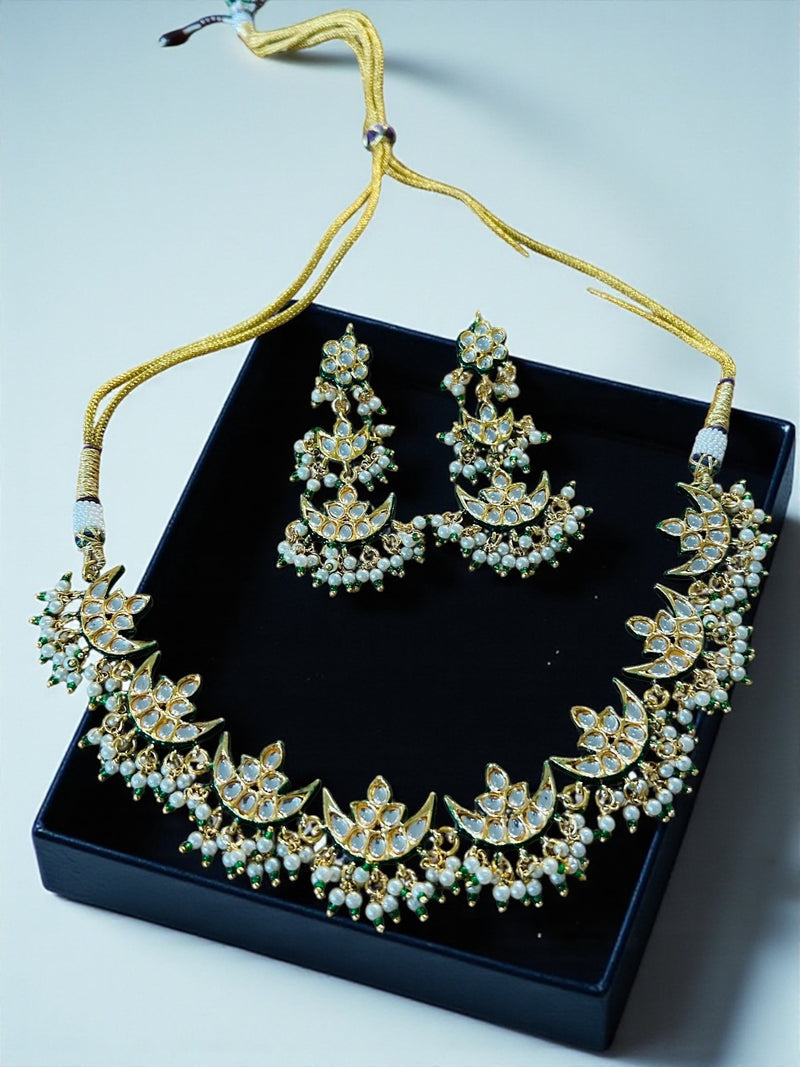 Kundan Rajwadi necklace set