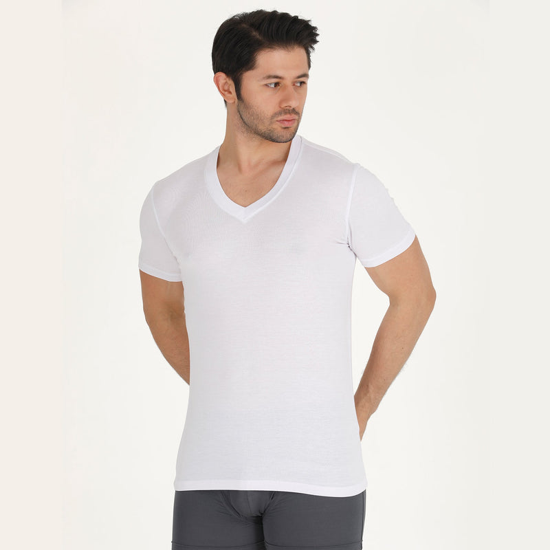 Men's Bamboo V-Neck Undershirt (3 Pack)