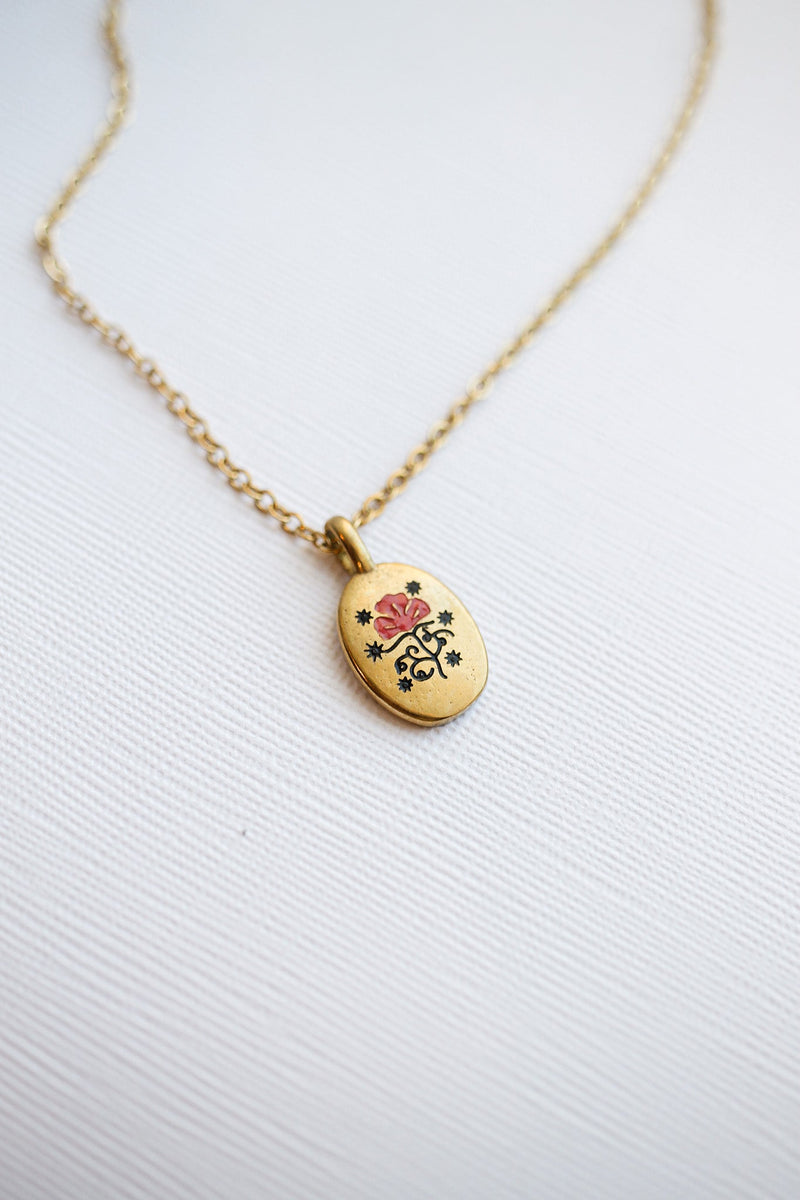 Irene Necklace in Red and Gold