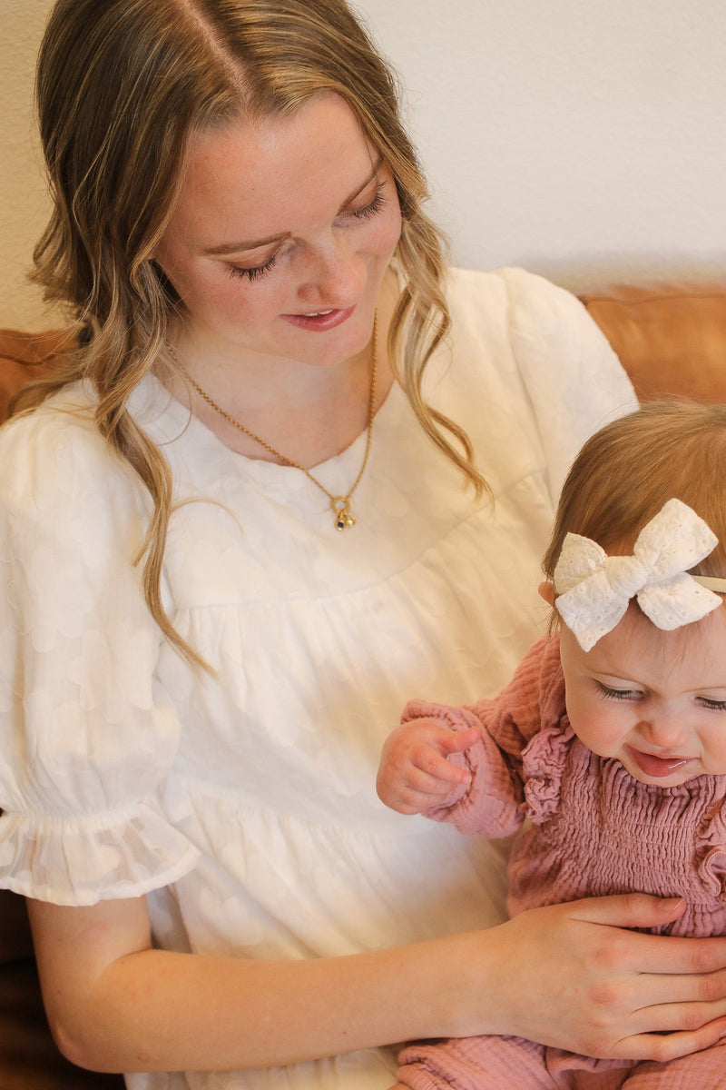 Custom Birthstone Charm Necklace