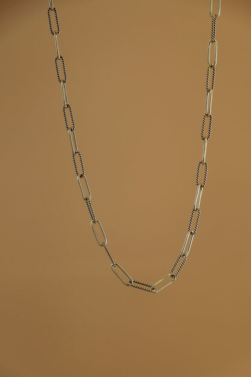 CECILIA PAPERCLIP CHAIN - ANTIQUE SILVER
