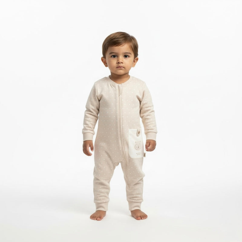 Teddy Brown Onesie Organic Cotton