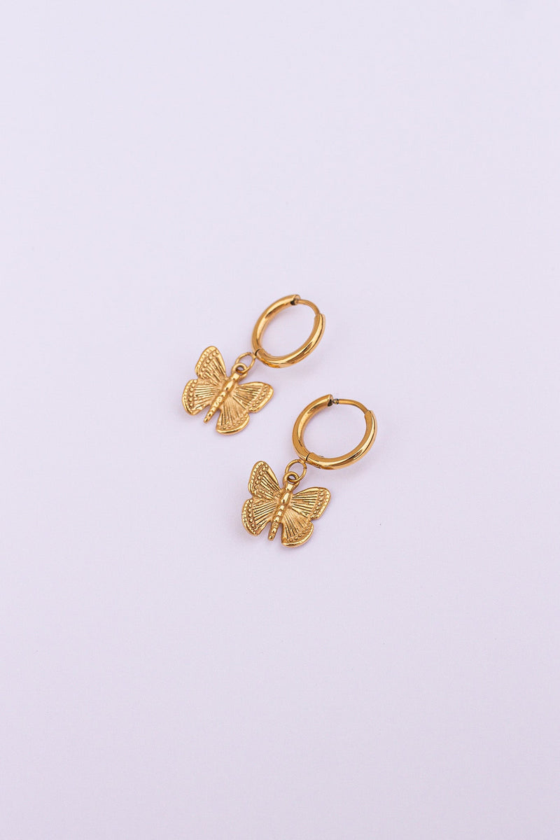 Butterfly Huggie Hoop