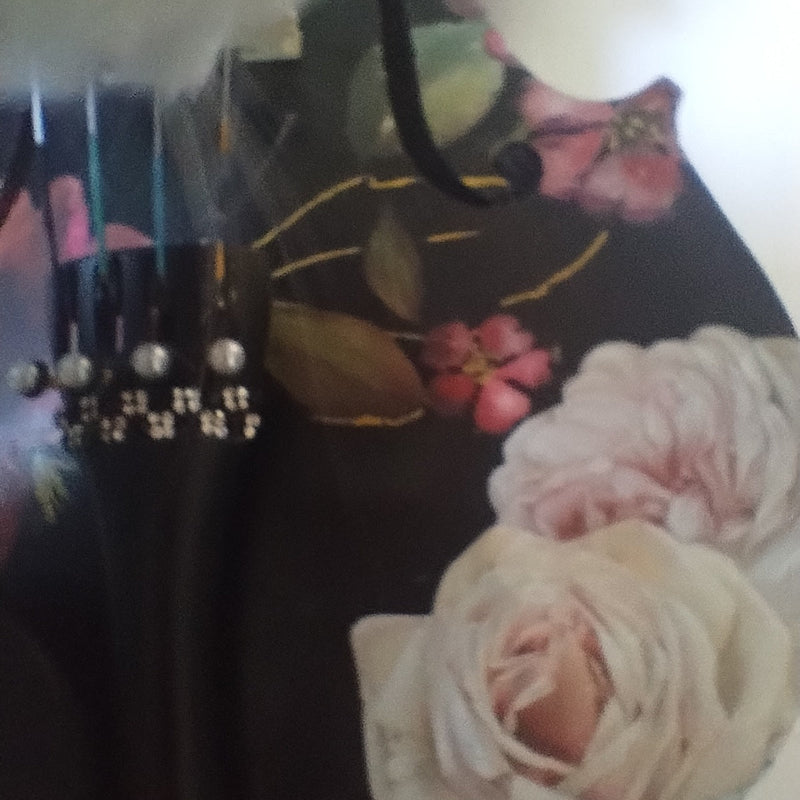 Black Rose Viola Outfit w Custom Crystal Tailpiece