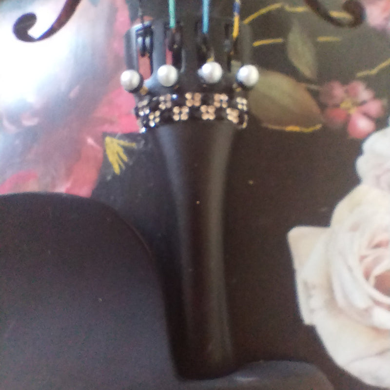 Black Rose Viola Outfit w Custom Crystal Tailpiece