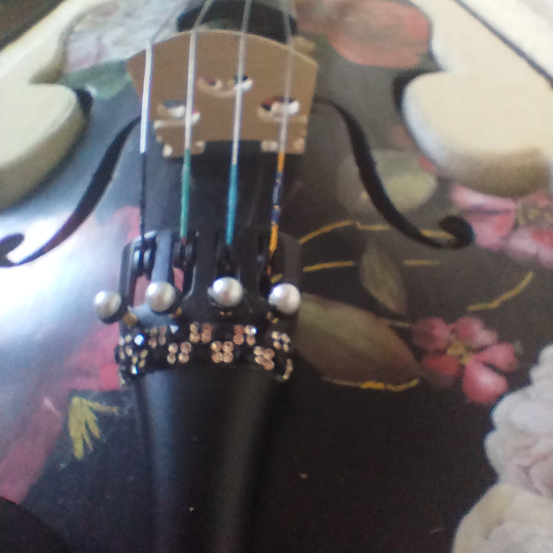 Black Rose Viola Outfit w Custom Crystal Tailpiece