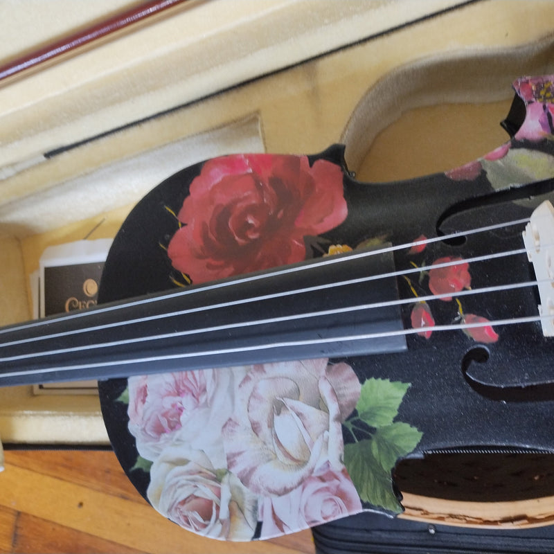 Black Rose Viola Outfit w Custom Crystal Tailpiece