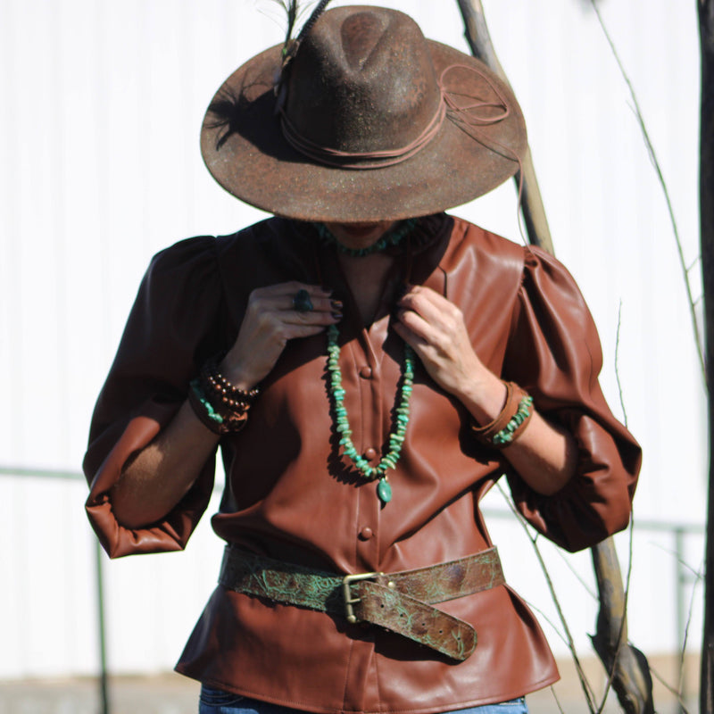 Natural Turquoise Chunky Necklace with Large Natural Pendant 250f