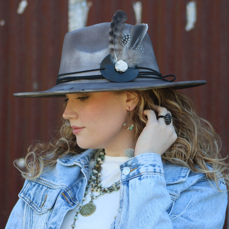 Amazonite Collar-Length Necklace with Indian Head Coin 252L