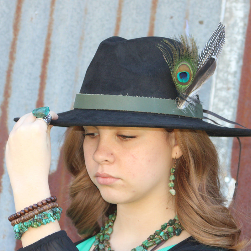 Genuine HuBei Turquoise & Wood Drop Earrings 221g