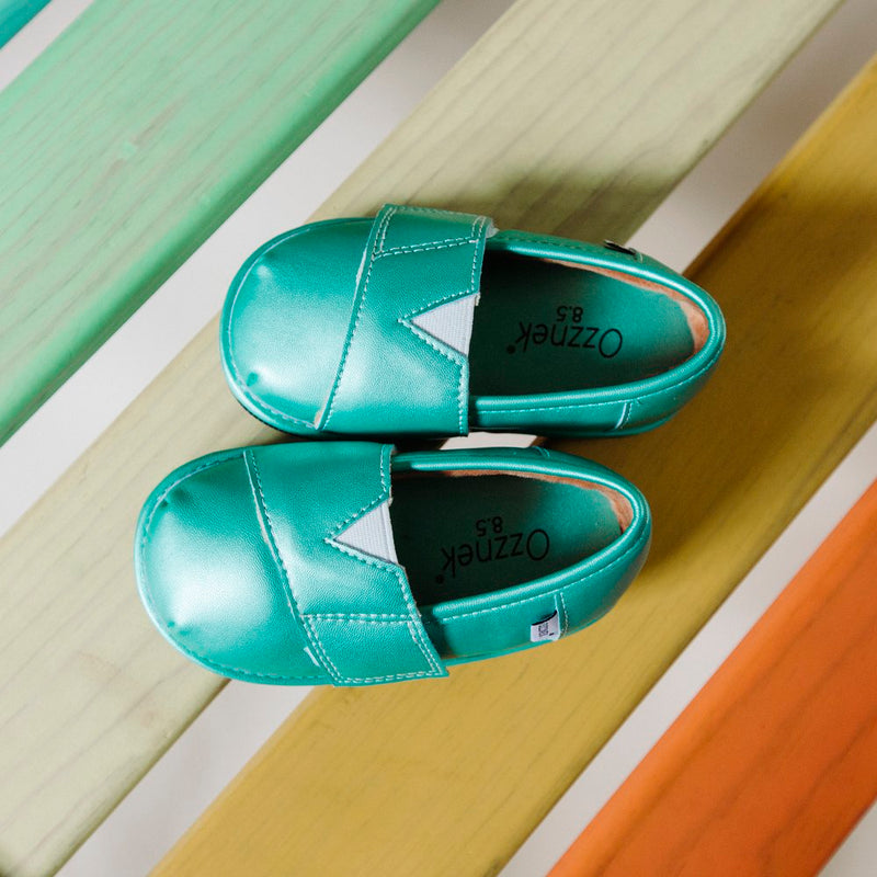 Teal Velvet Barefoot Shoe Topper | Ozznek Wide Toe Box & Zero-Drop