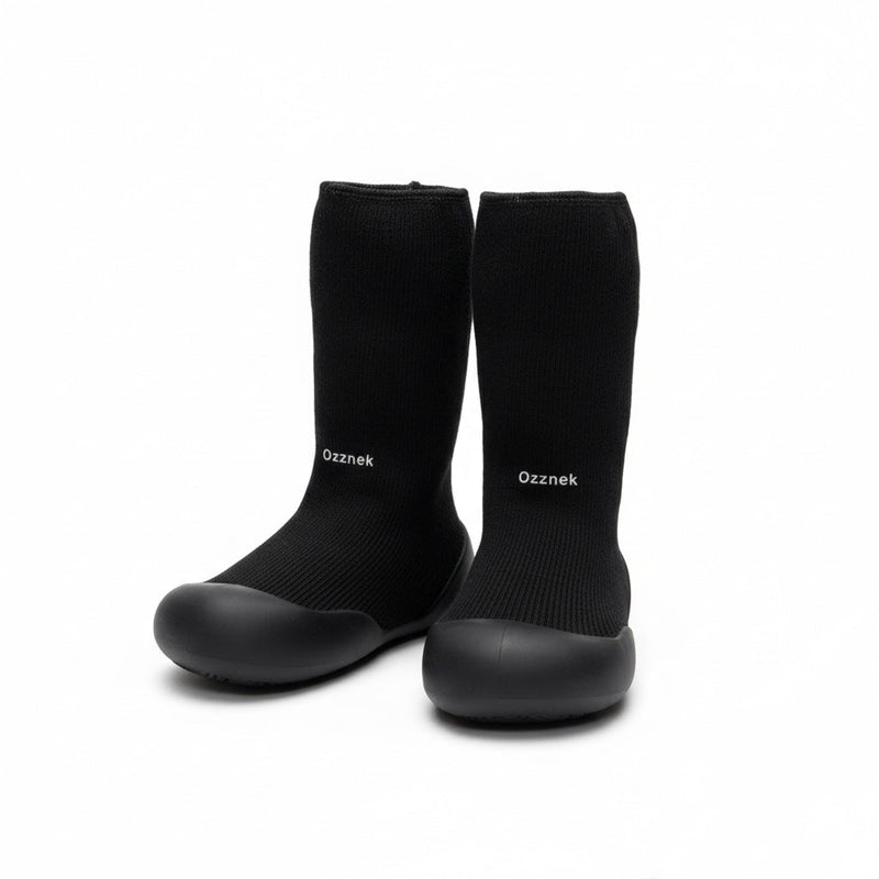 Toddler Sock Shoes with Rubber Soles | Fleece Winter Barefoot Shoes
