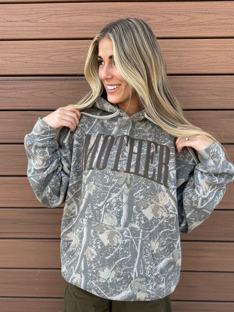 MOTHER Core Camo – Puff Print Hoodie | Little Mama Shirt Shop