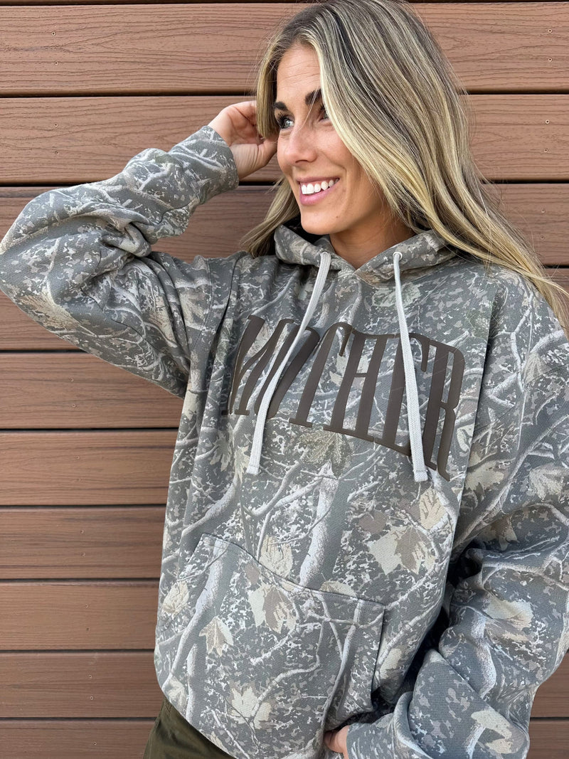 MOTHER Core Camo – Puff Print Hoodie | Little Mama Shirt Shop