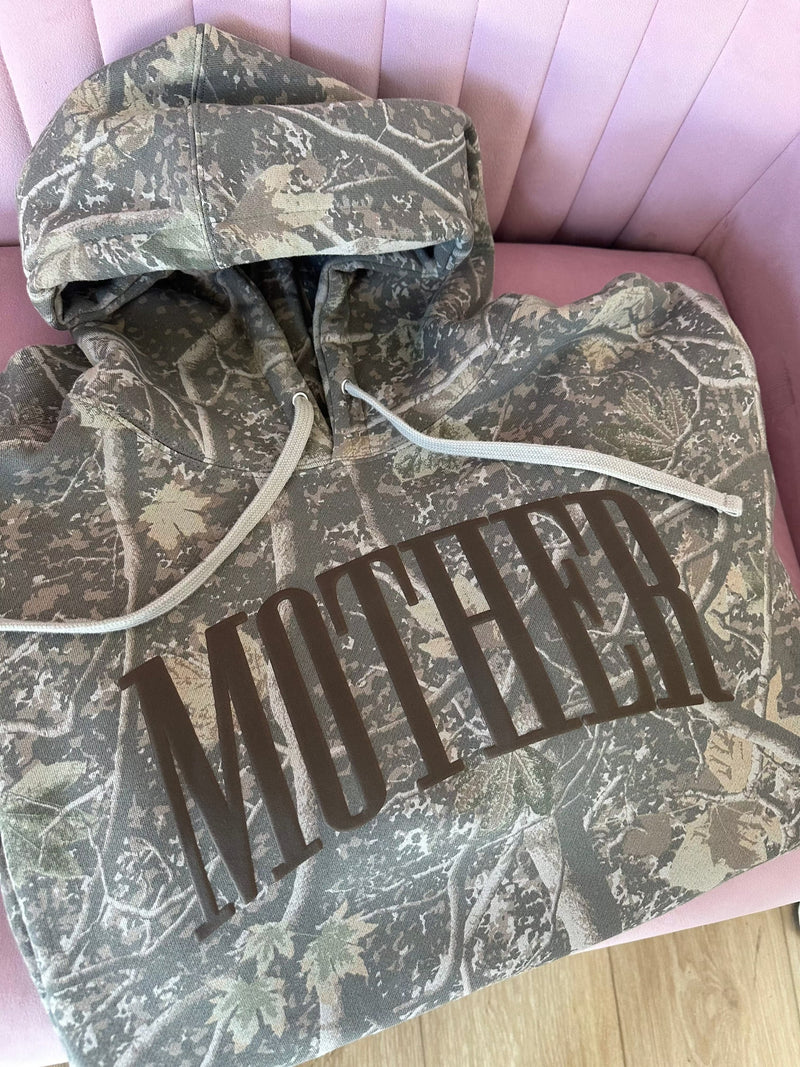 MOTHER Core Camo – Puff Print Hoodie | Little Mama Shirt Shop