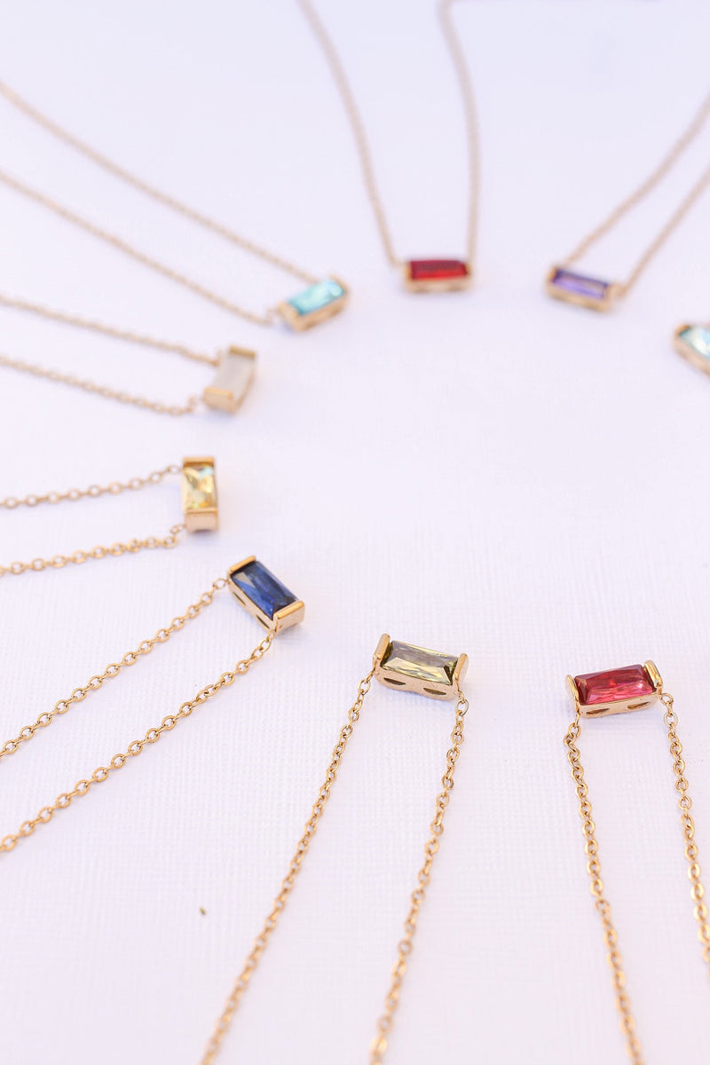 CZ Birthstone Necklace
