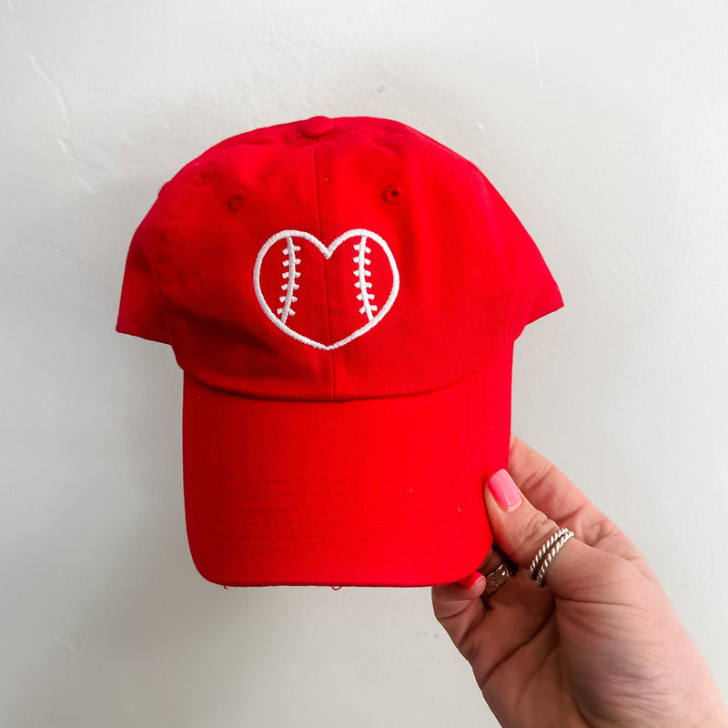 Outline Heart Baseball - Child Baseball Cap