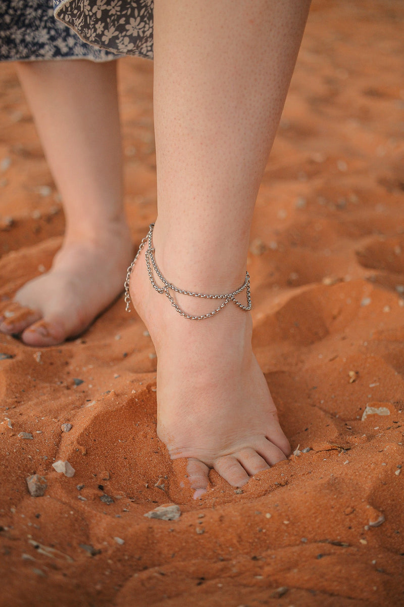 Freya Anklet in Silver