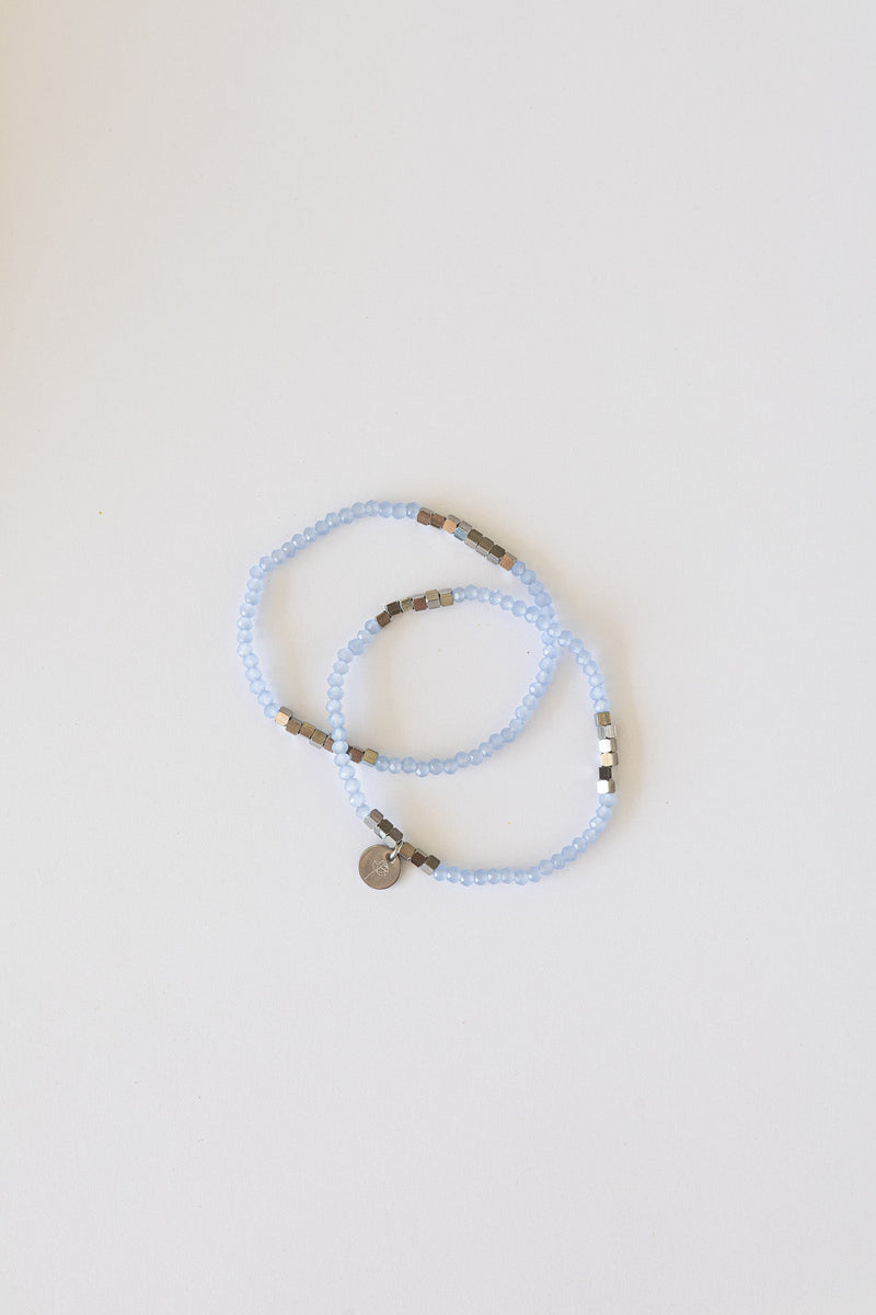 Clara Stretch Bracelet Set in Blue