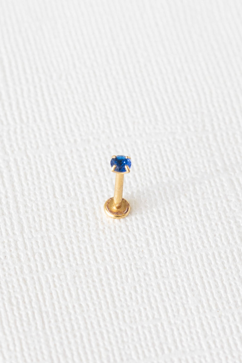 Crystal Flat Back Stud in Blue