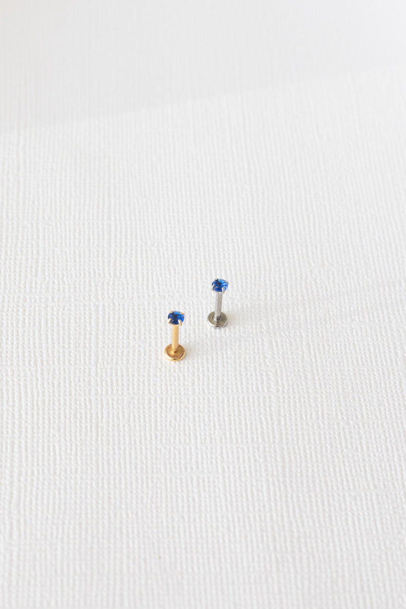 Crystal Flat Back Stud in Blue
