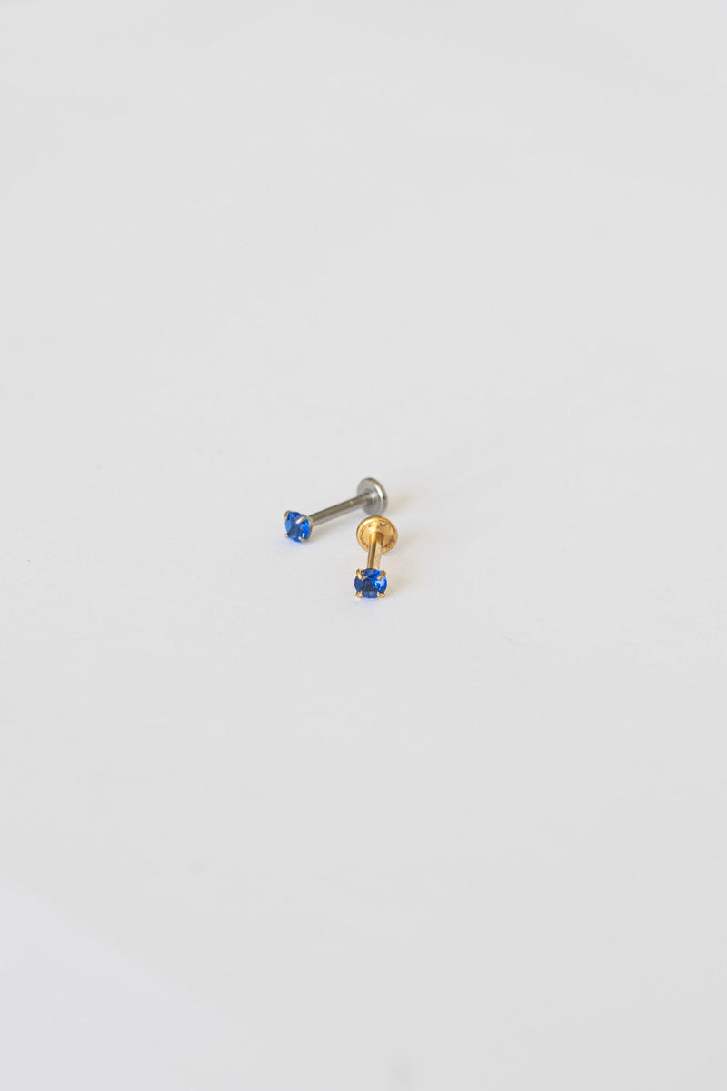 Crystal Flat Back Stud in Blue