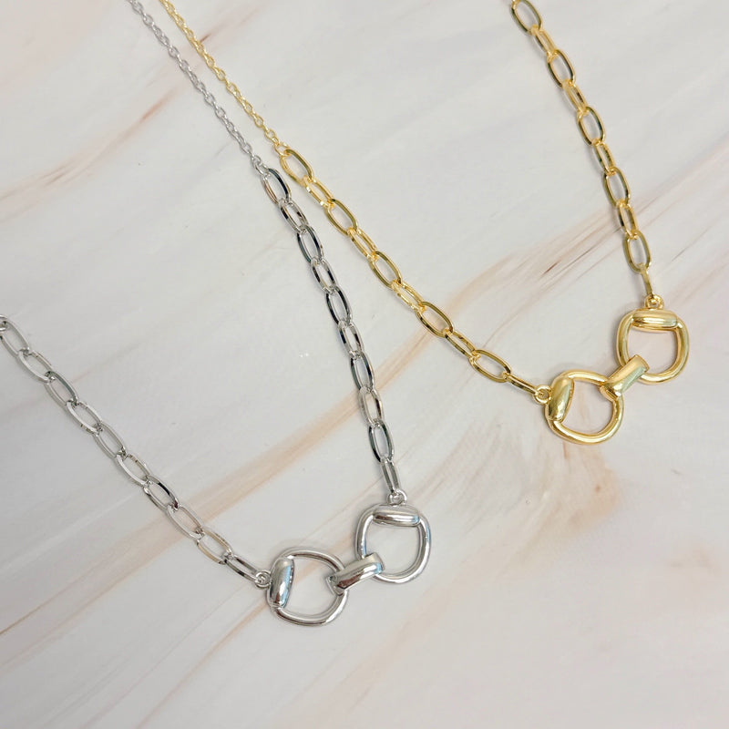 Equestrian Pendant Chain Necklace