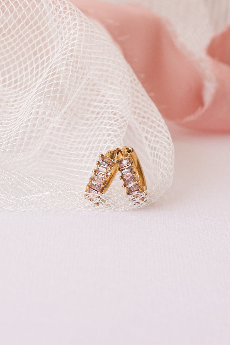 Diamond Hoop in Ballet Pink