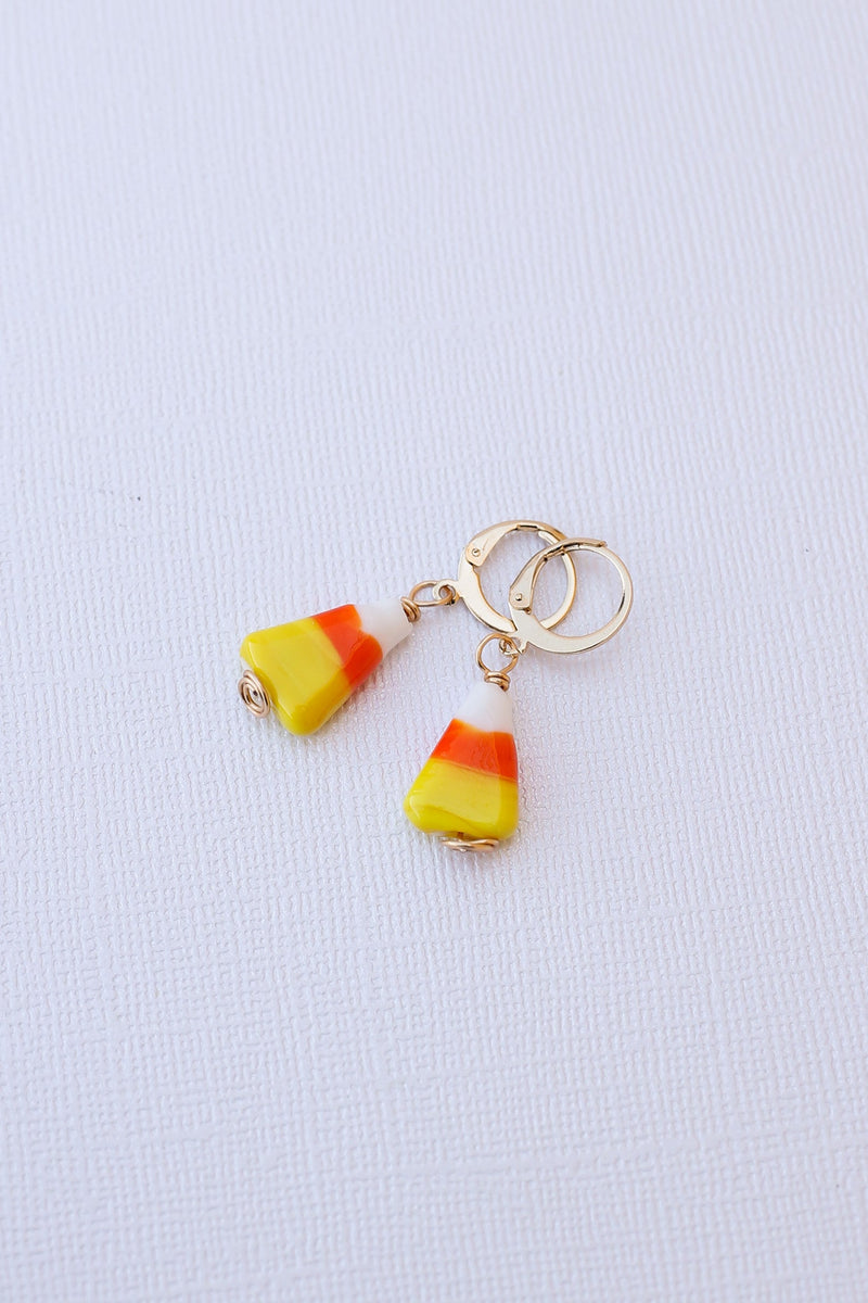 Candy Corn Huggie Hoop