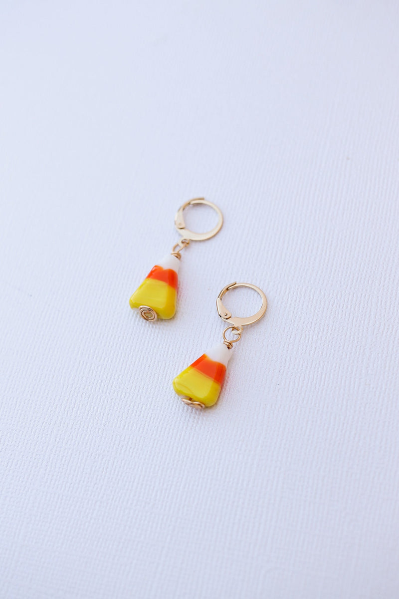 Candy Corn Huggie Hoop