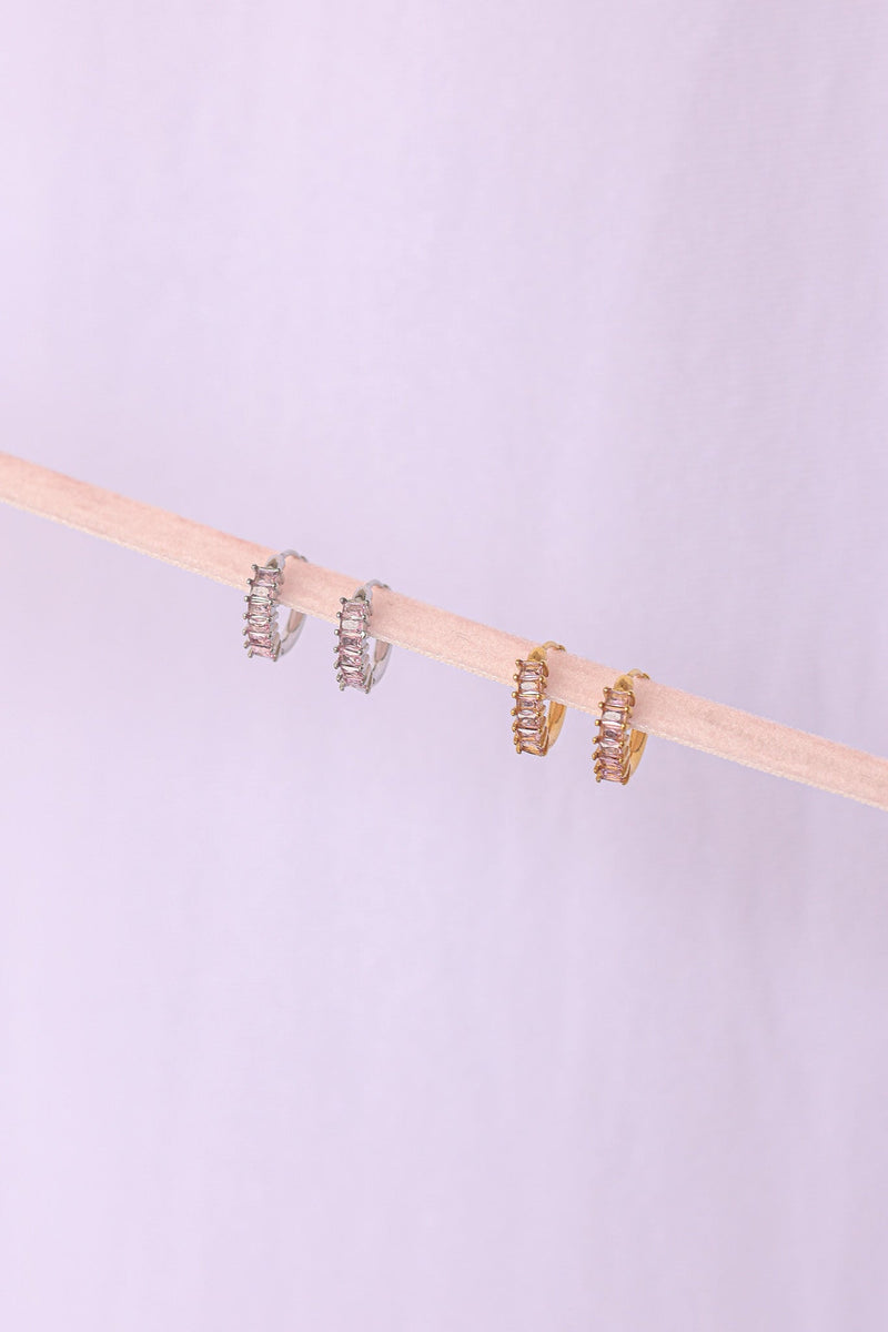 Diamond Hoop in Ballet Pink