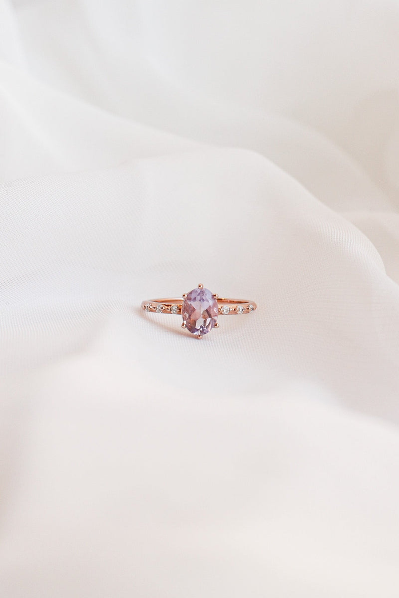 Rapunzel Ring in Lavender Quartz