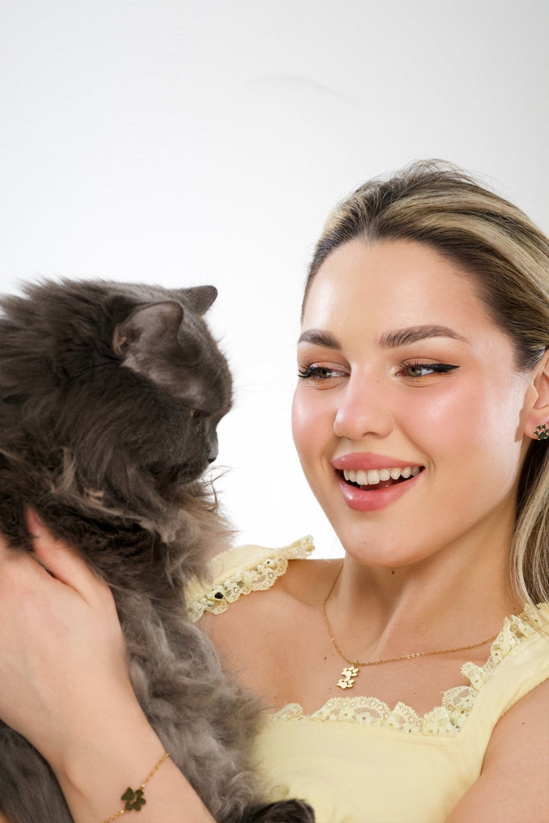 GoldenPaw Paw Print Stud Earrings for Pet Lovers