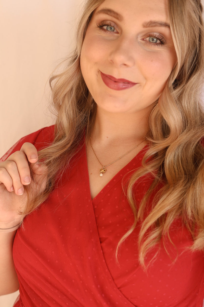 Jane Bow Necklace