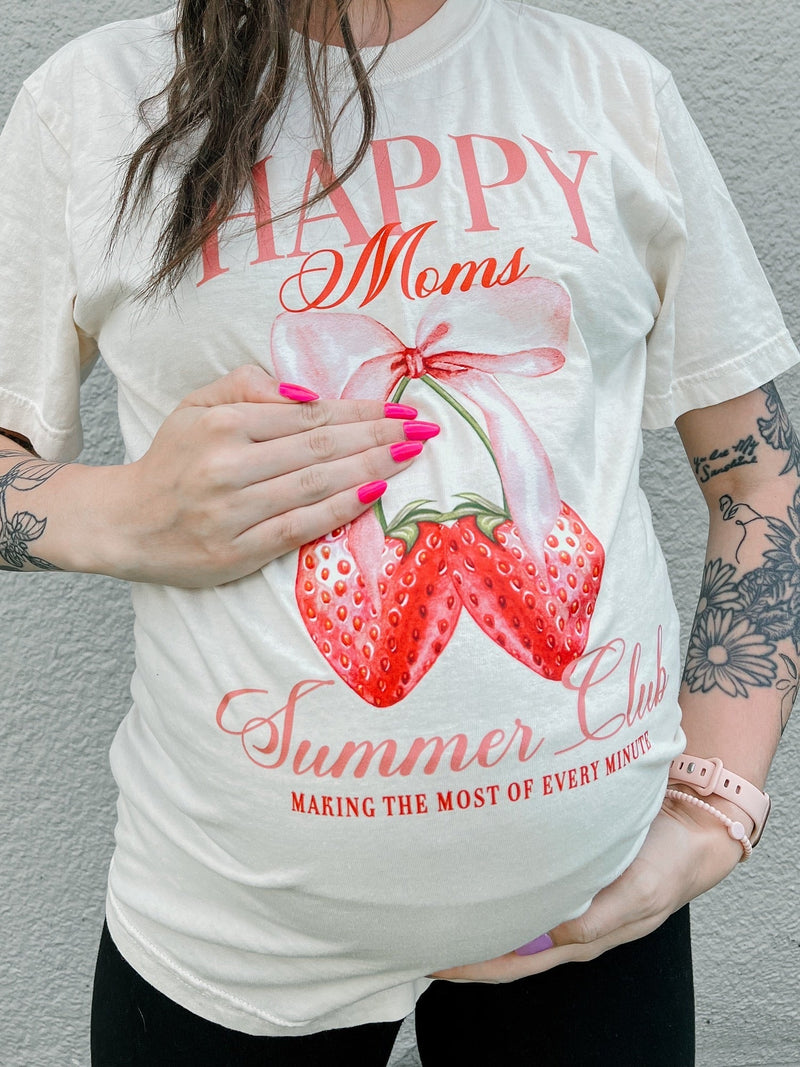 Happy Moms Summer Club (Girl's Girl Version) - Comfort Colors Tee